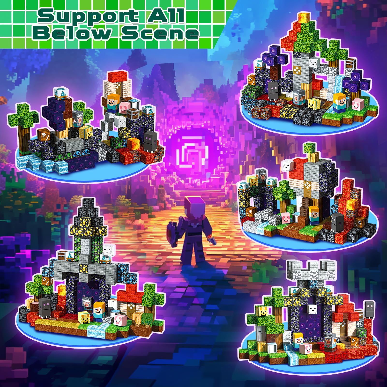 Magnetic Building Blocks – Minecraft-Inspired Magnet Cubes for Kids - Image 3