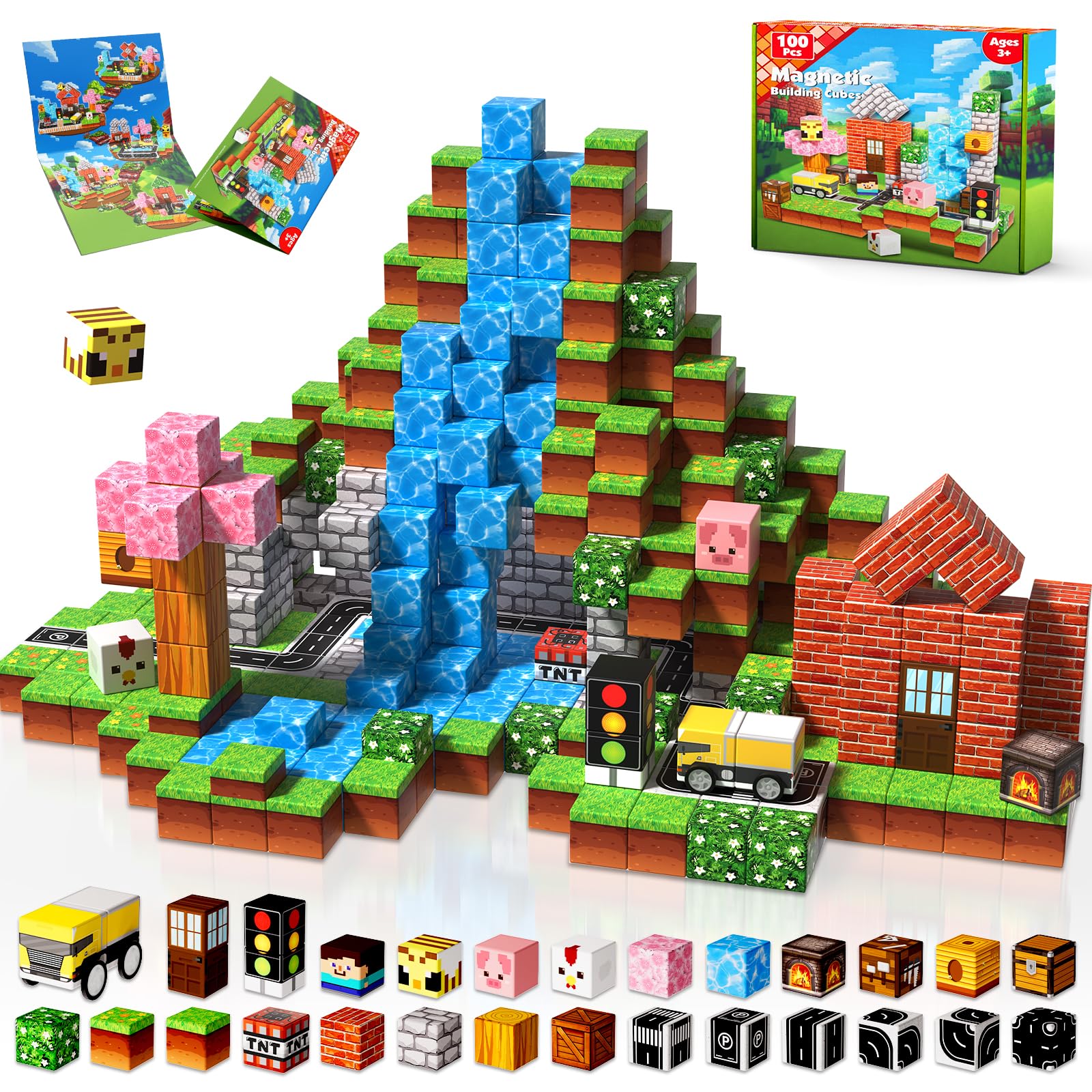 Magnetic Building Blocks – Minecraft-Inspired Magnet Cubes for Kids - Image 8