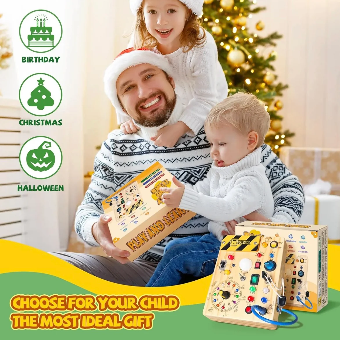 23 LED Lights Busy Board – Montessori Switch & Button Learning Toy for Curious Toddlers - Image 5