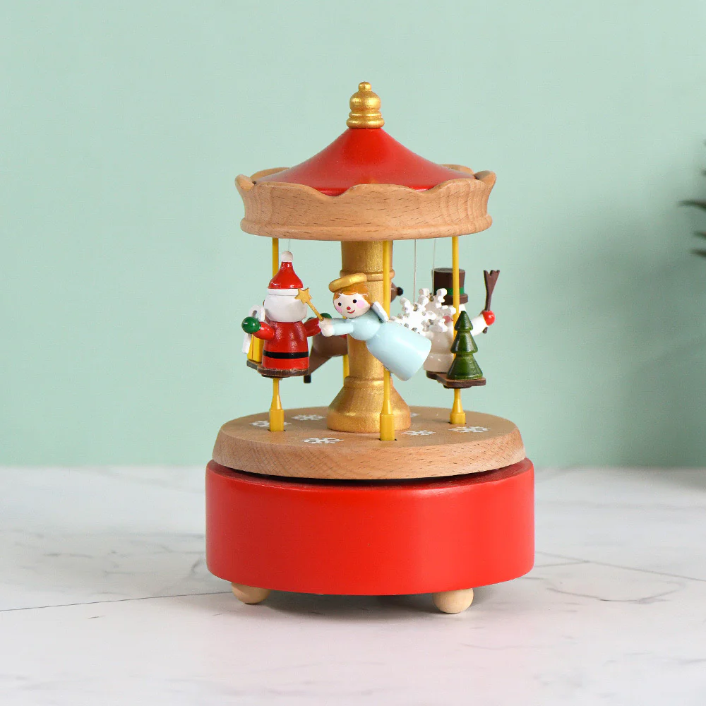 Beginner--Wooden Music Box Christmas Snowflake Decoration Elk - Image 7
