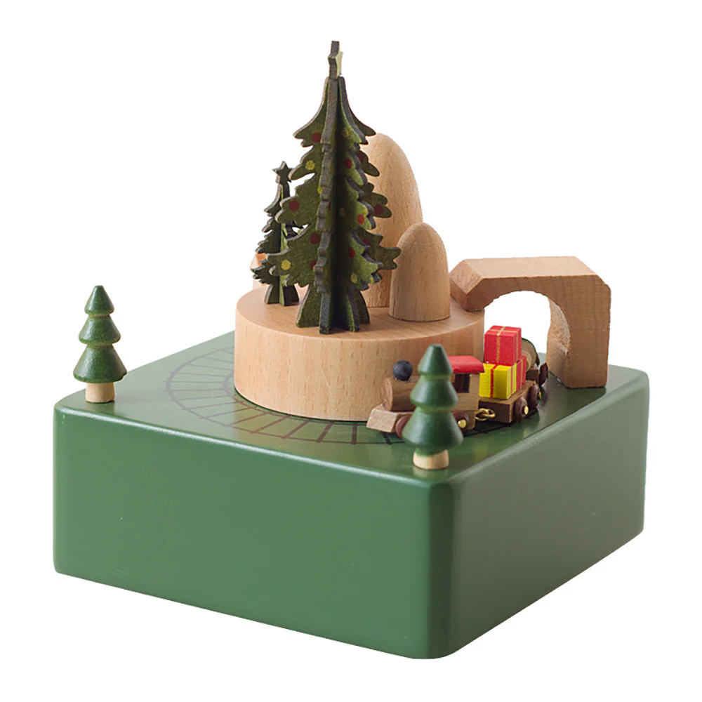 Beginner--Wooden Music Box Christmas Snowflake Decoration Elk - Image 8