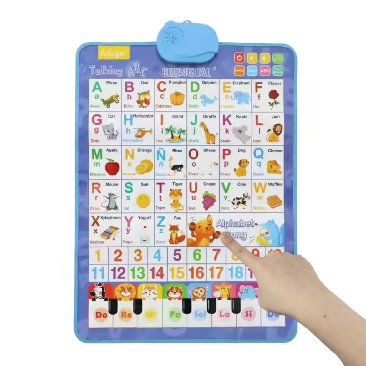 Bilingual Talking ABC & 123 Poster — English & Spanish Interactive Learning for Toddlers - Image 3