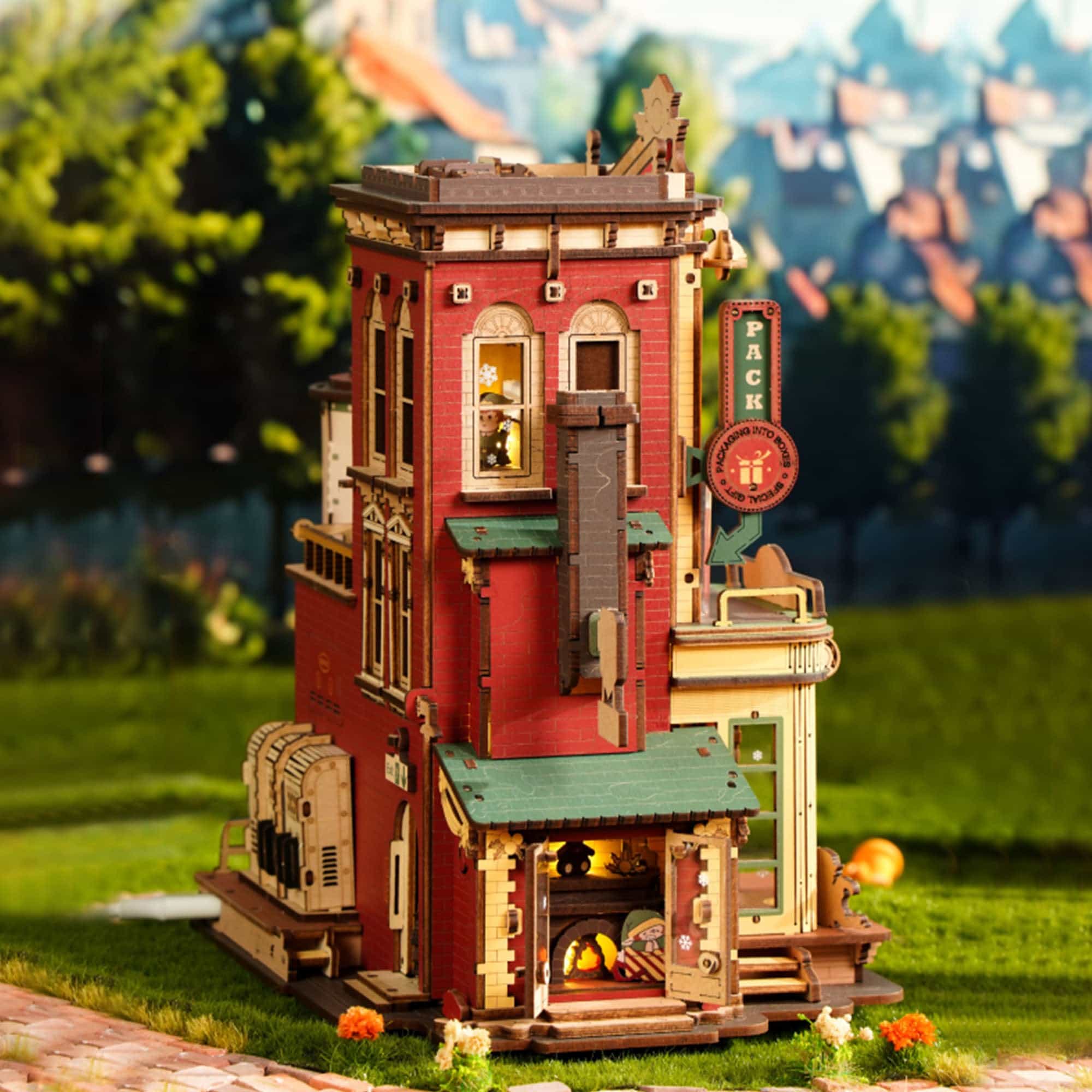 Christmas Dream Gift Factory 3D Wooden Puzzle Music Box - Image 7