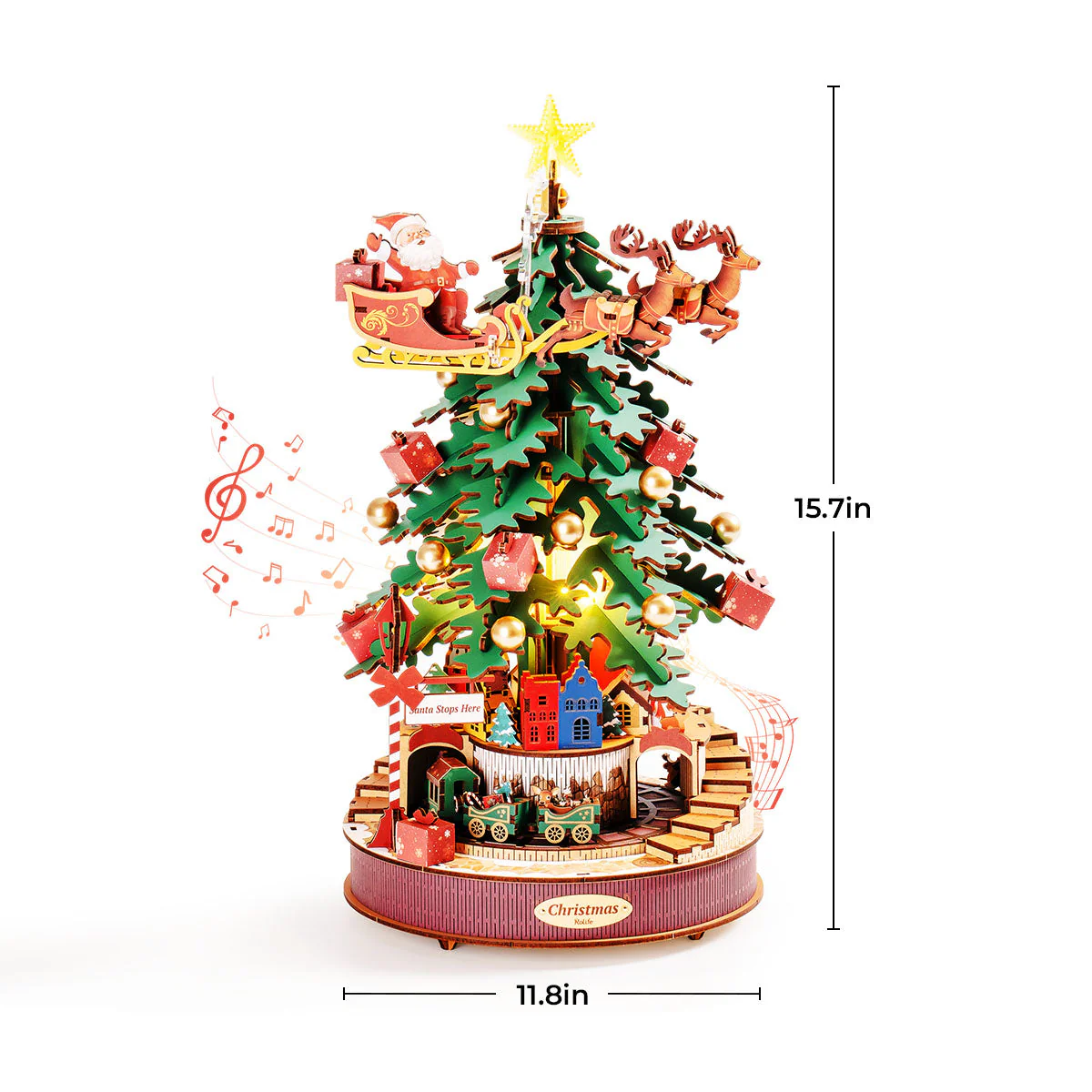 Christmas Melody Tree — 3D Wooden Puzzle Music Box - Image 7