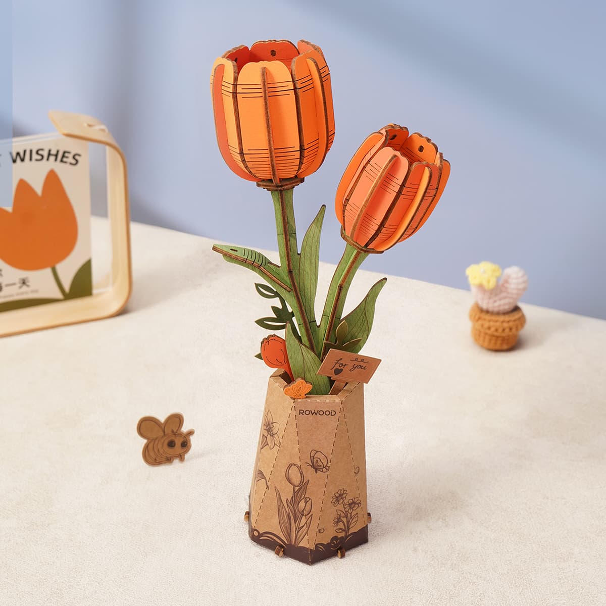 Mother's Day Exclusive DIY Wooden Flower Bouquet 3D Wooden Puzzle - Image 10