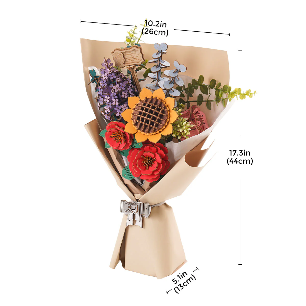 Mother's Day Exclusive DIY Wooden Flower Bouquet 3D Wooden Puzzle - Image 12