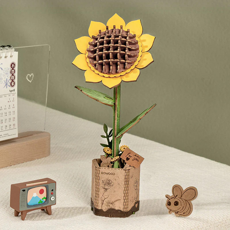 Mother's Day Exclusive DIY Wooden Flower Bouquet 3D Wooden Puzzle - Image 5
