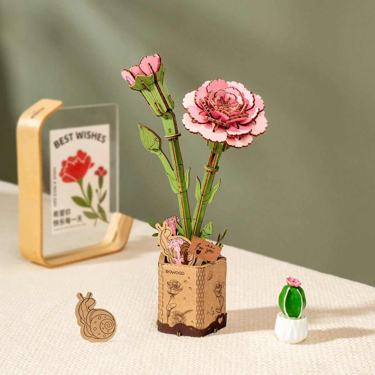 Mother's Day Exclusive DIY Wooden Flower Bouquet 3D Wooden Puzzle - Image 7