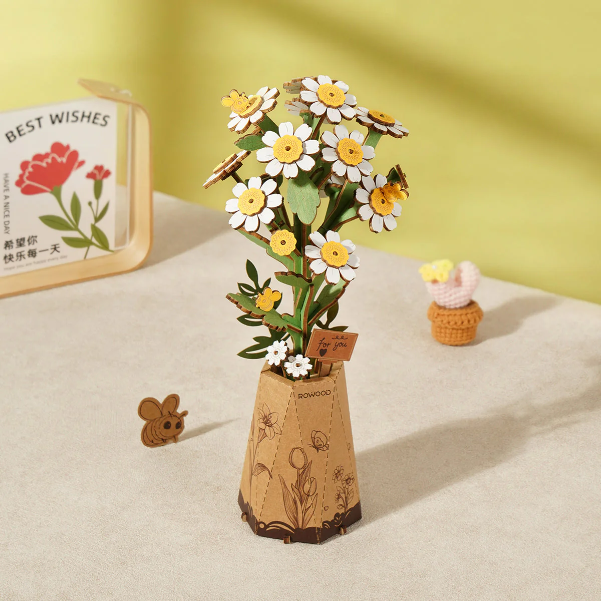 Mother's Day Exclusive DIY Wooden Flower Bouquet 3D Wooden Puzzle - Image 9