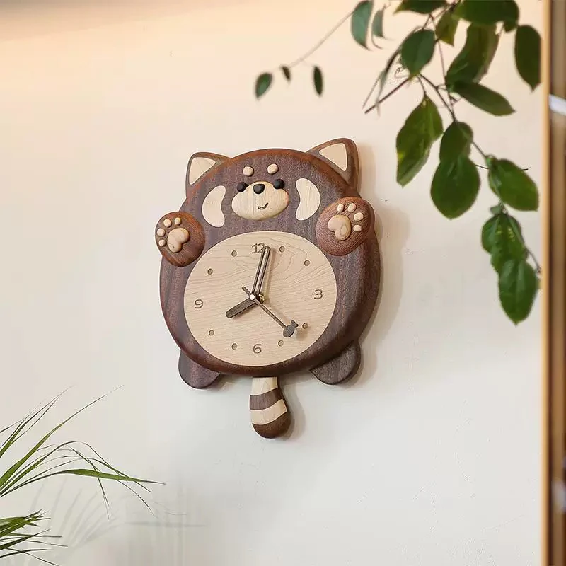 Forest Buddy Raccoon Super Silent Wall Clock - Image 2