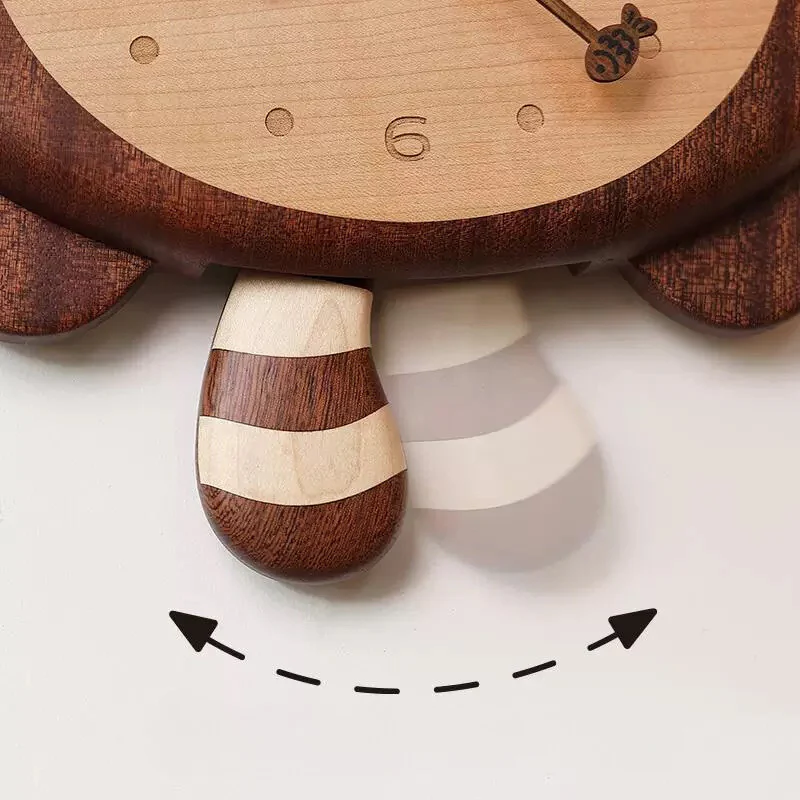 Forest Buddy Raccoon Super Silent Wall Clock - Image 3