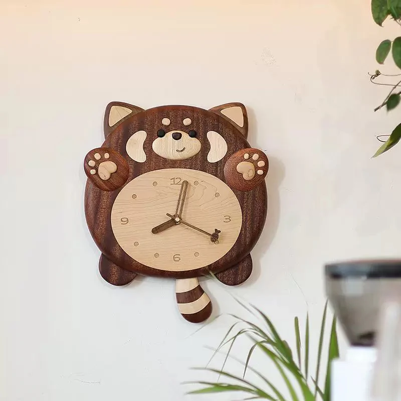 Forest Buddy Raccoon Super Silent Wall Clock - Image 4