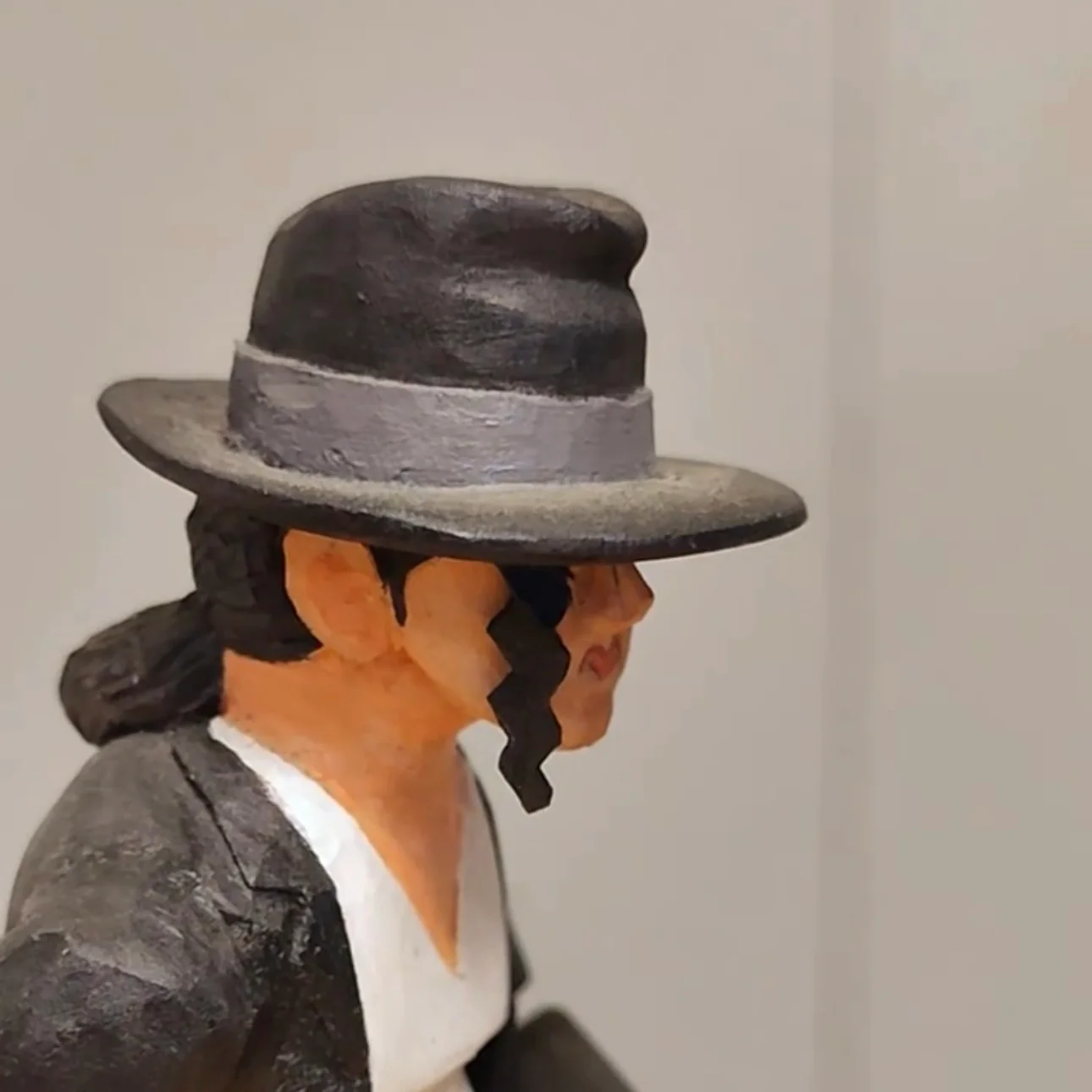 Hand-Carved Wood Automata Dancing MJ - Image 4