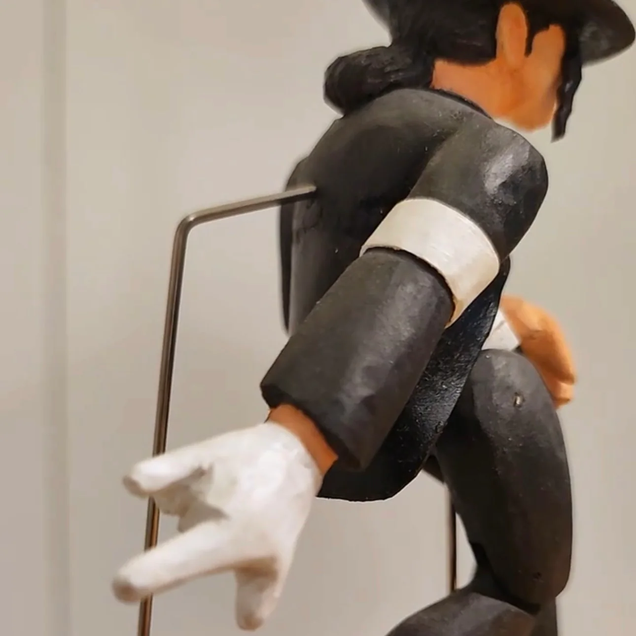 Hand-Carved Wood Automata Dancing MJ - Image 5