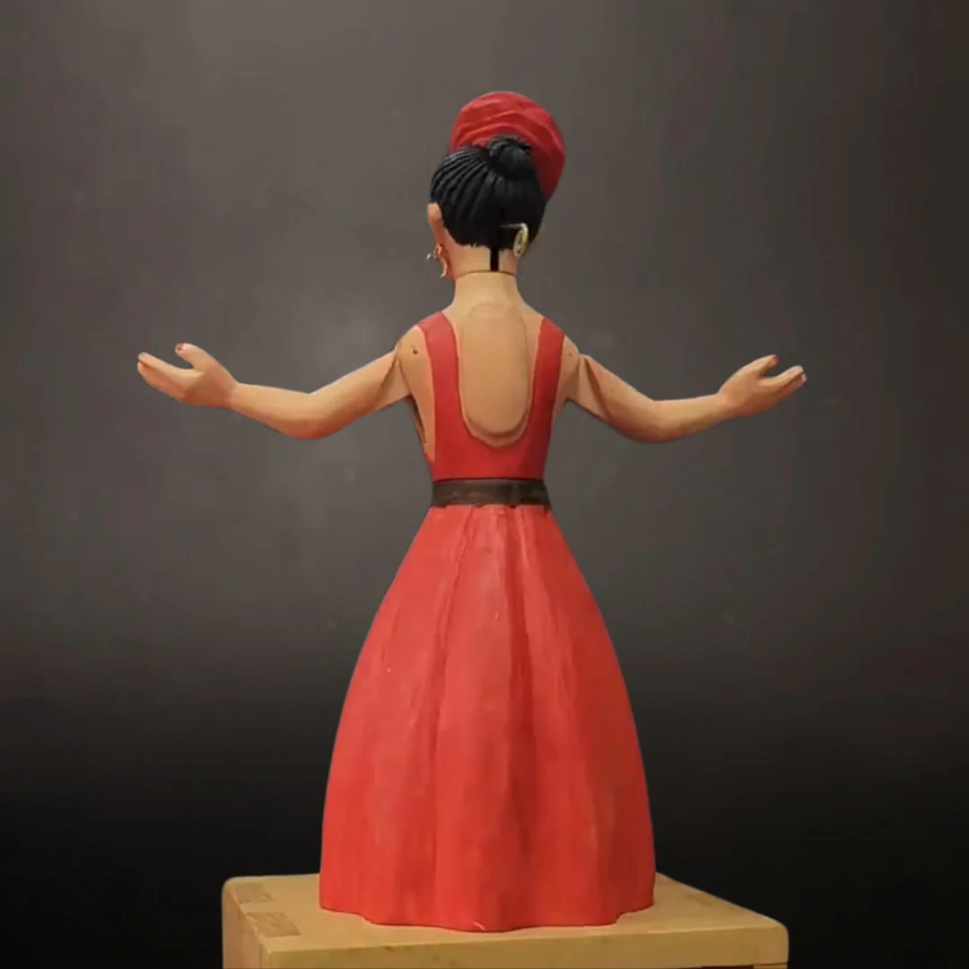 Hand-carved Wood Opera Queen Automata: Turn the Crank, Unleash the Grand Show - Image 4