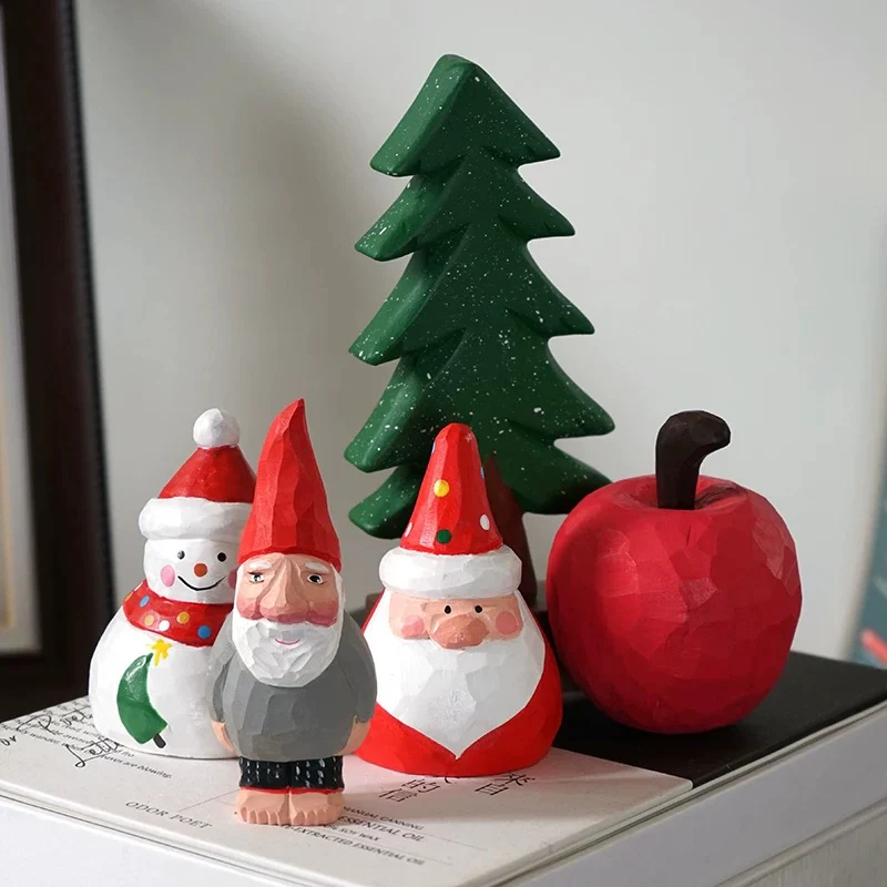 Hand-carved Solid Wood Christmas Decorations - Image 13
