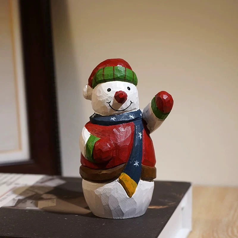 Hand-carved Solid Wood Christmas Decorations - Image 8
