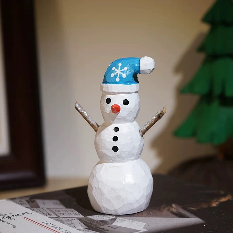 Hand-carved Solid Wood Christmas Decorations - Image 9