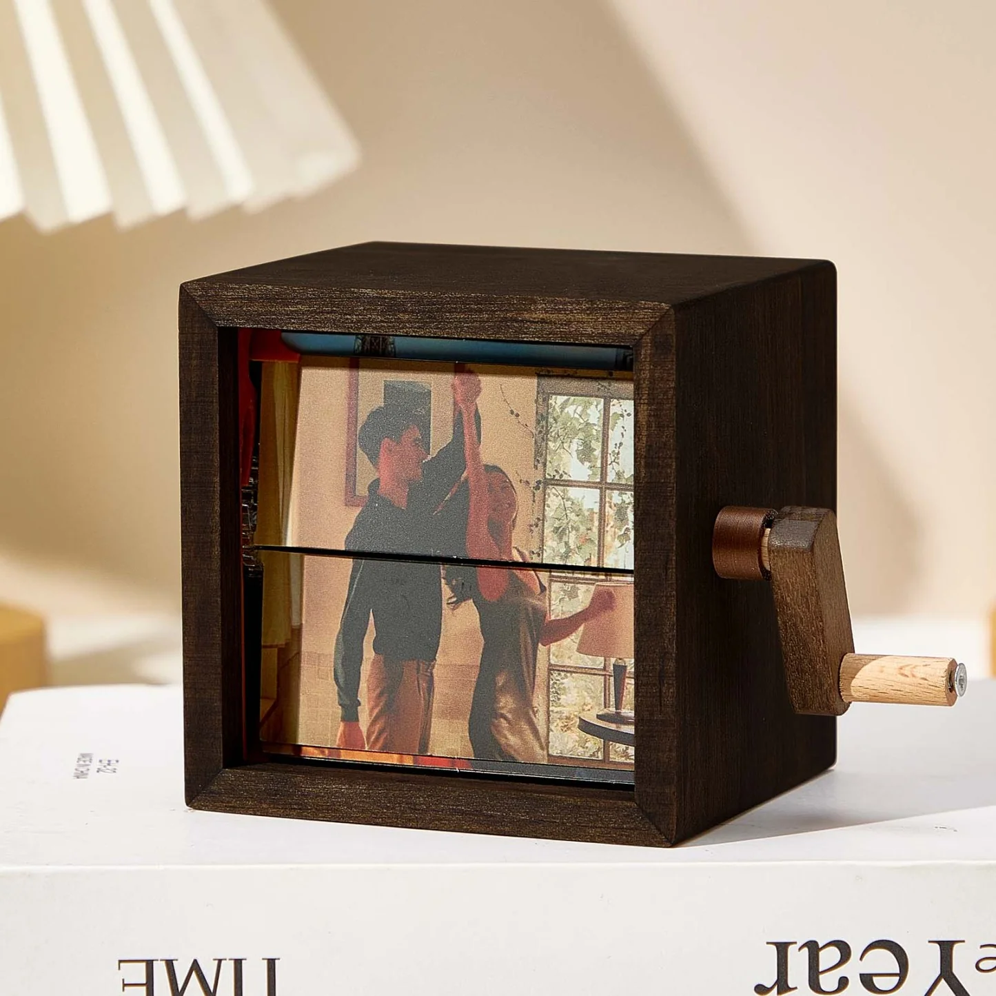 Custom Photo Flipbook Frame Animationo Machine Mechanical Hand-cranked Flipbook Box PhotAlbum with Light Unique Wedding Gifts - Image 5