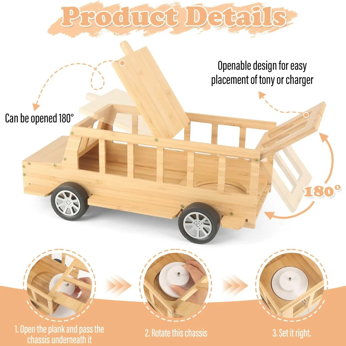 Handcrafted Wooden Truck Shelf for Tonies – Magnetic Organizer & Display Rack for 20–30 Toniebox Characters - Image 8
