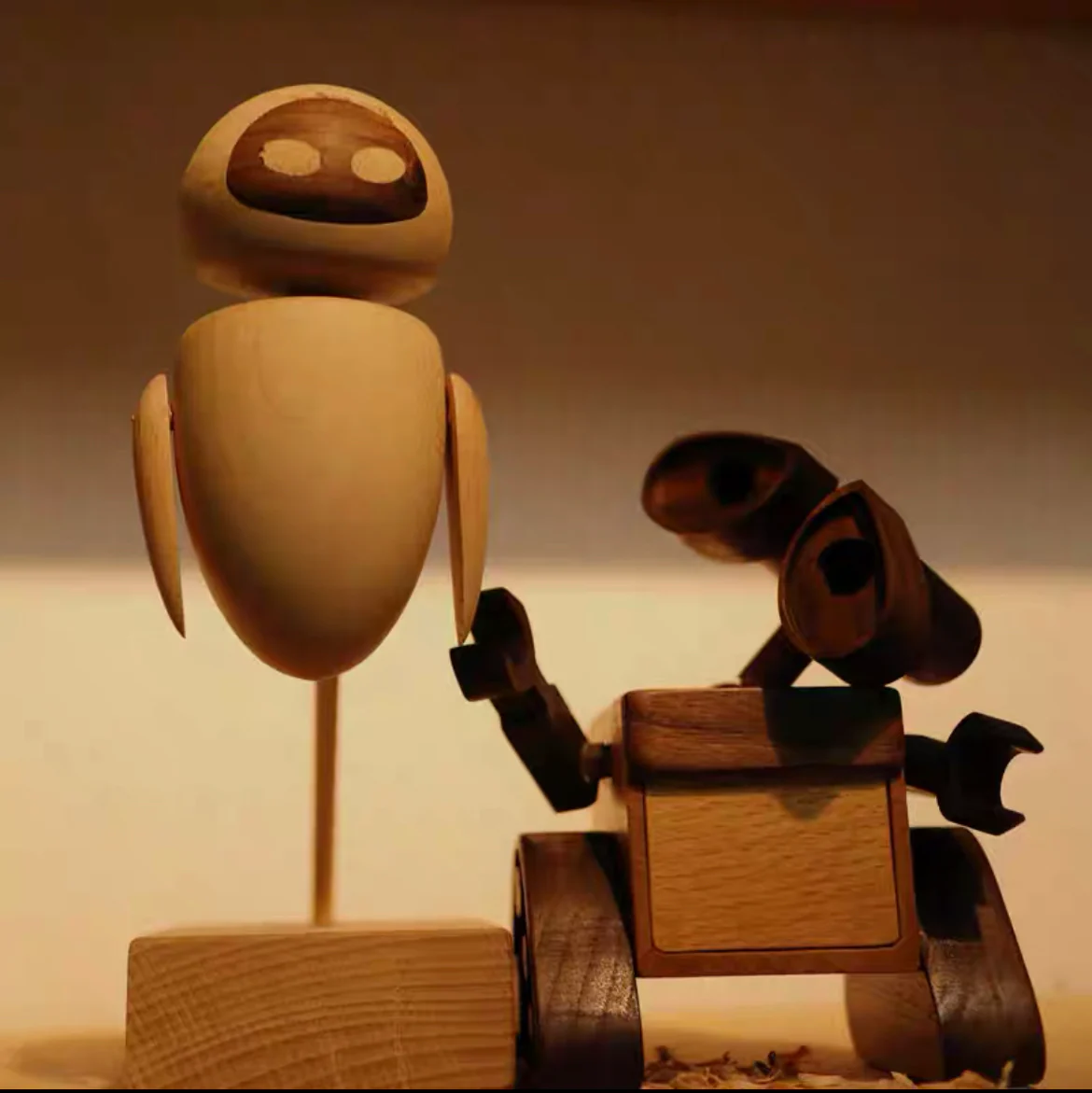 Inspired by WALL-E Vintage Creative Wooden Robot Figurine Special Gift for Couples Creative Gift - Image 5