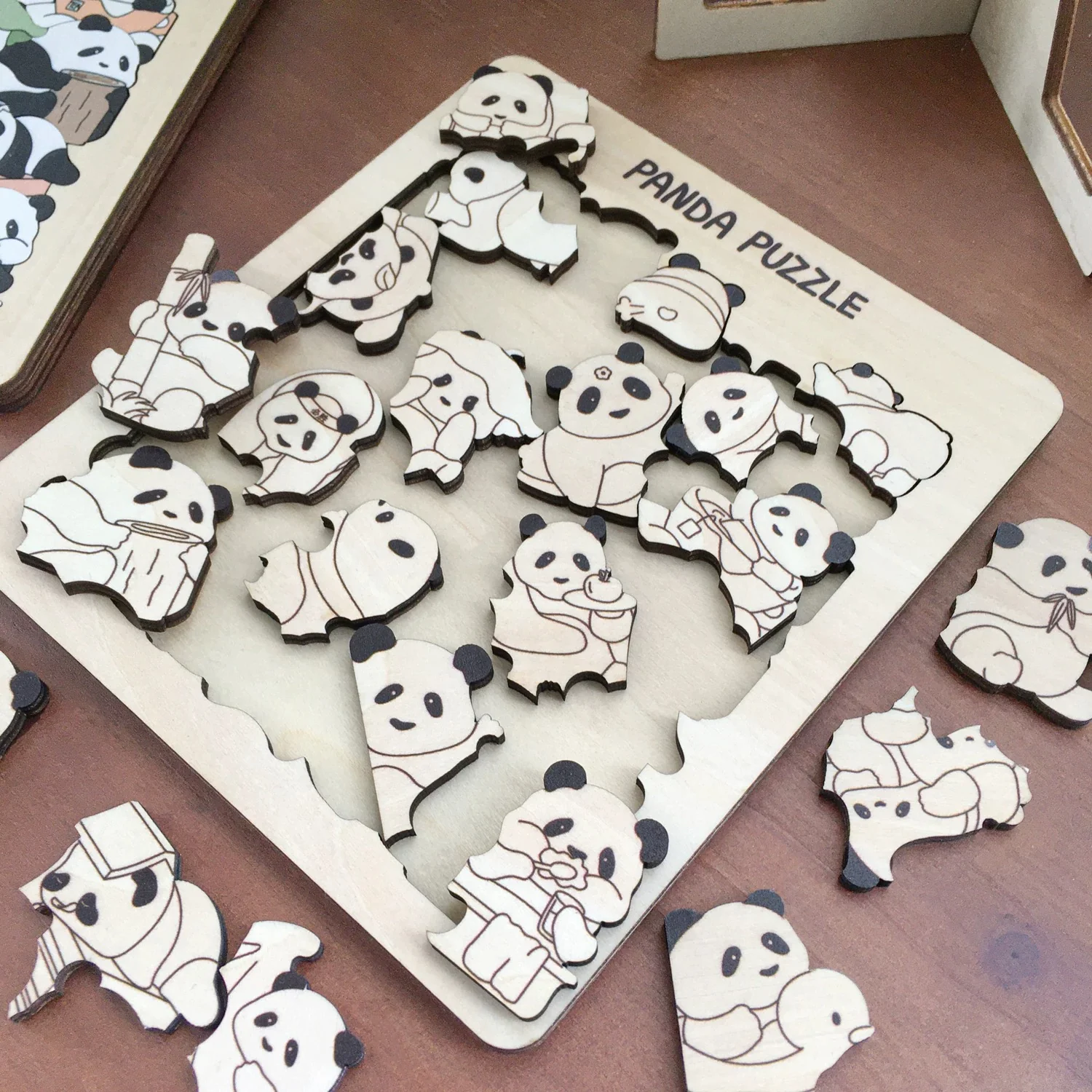 Original Magnetic Adorable Panda Wooden Puzzle - Image 3