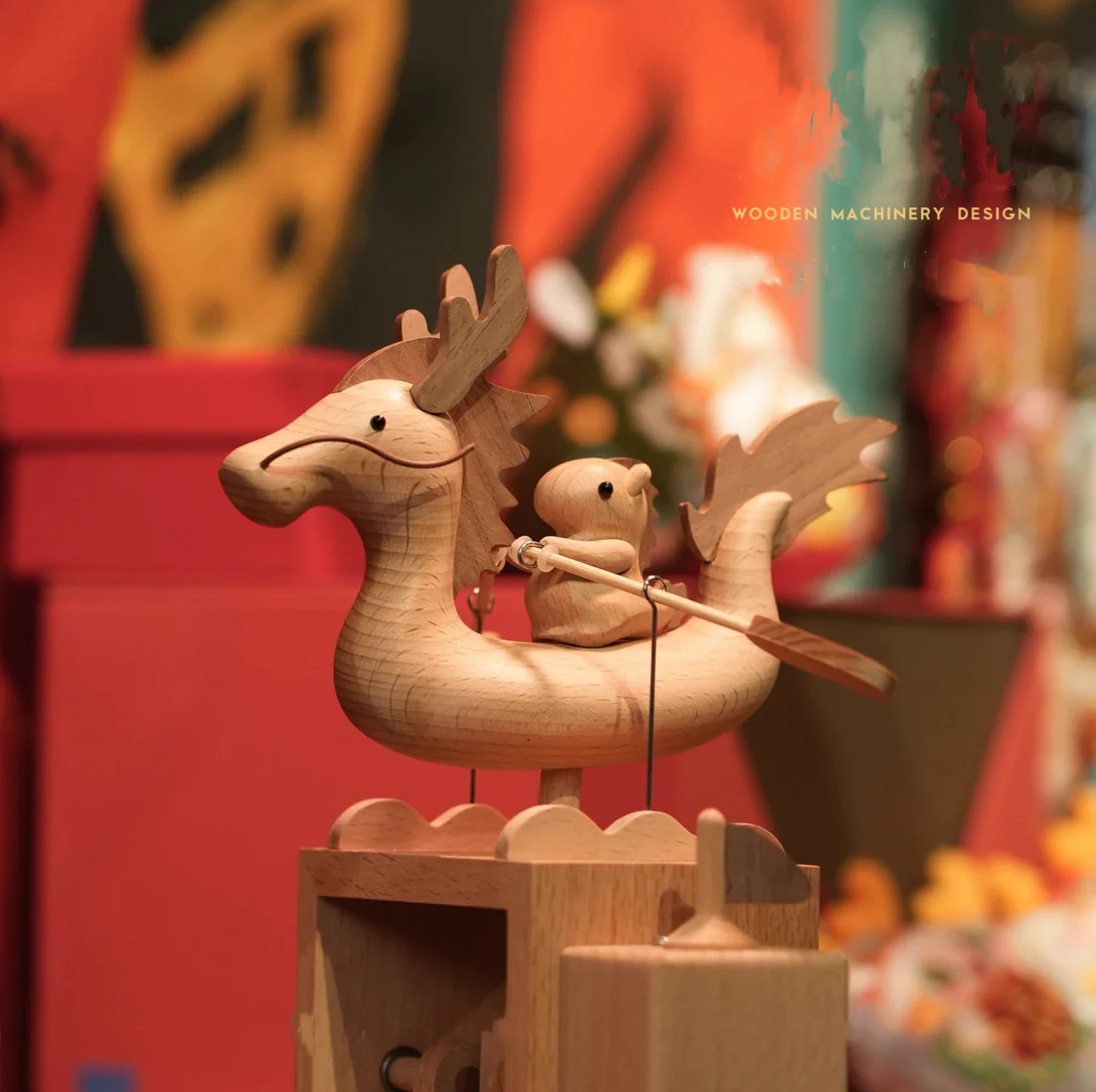 Original Handcarved Wooden Dragon Family - Image 3