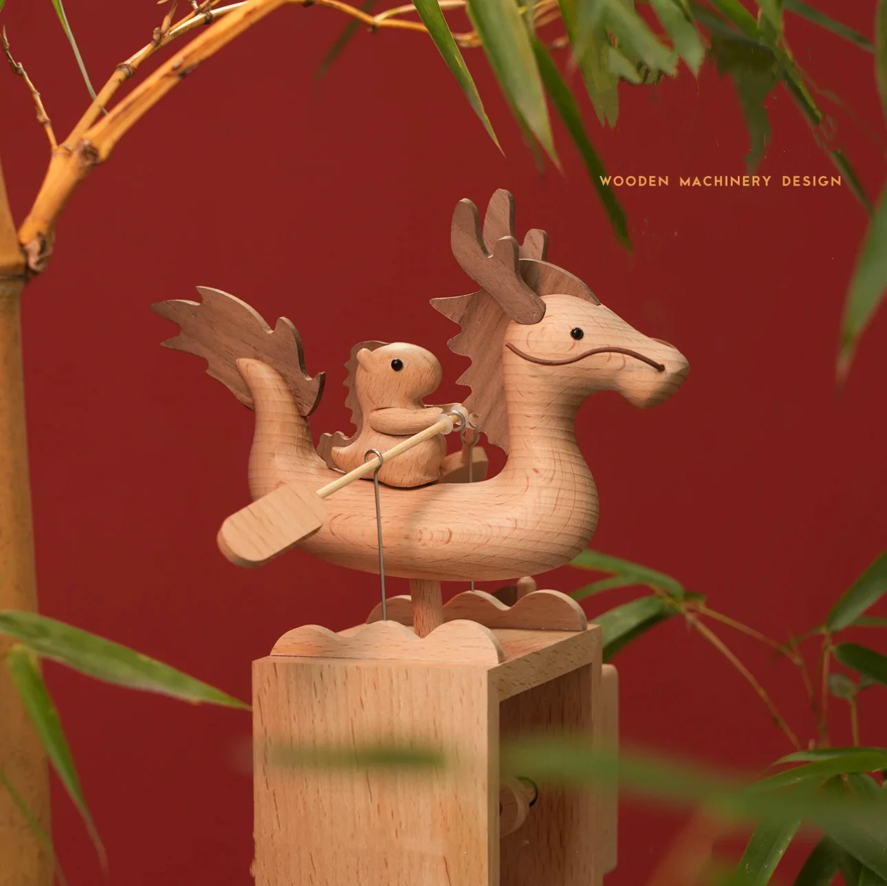 Original Handcarved Wooden Dragon Family - Image 4