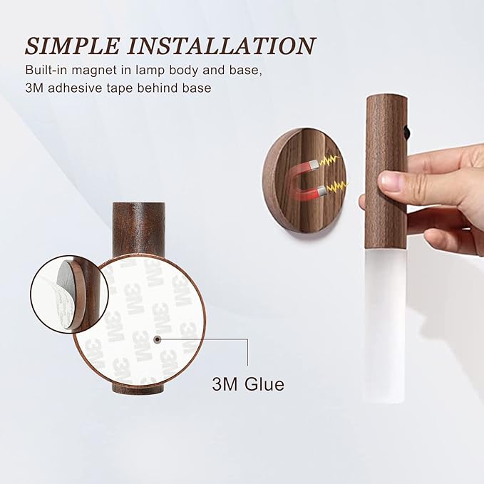 2 in 1 Wooden Style Night Light & Flashlight Motion Sensor-Fun & Stylish Lighting - Image 6