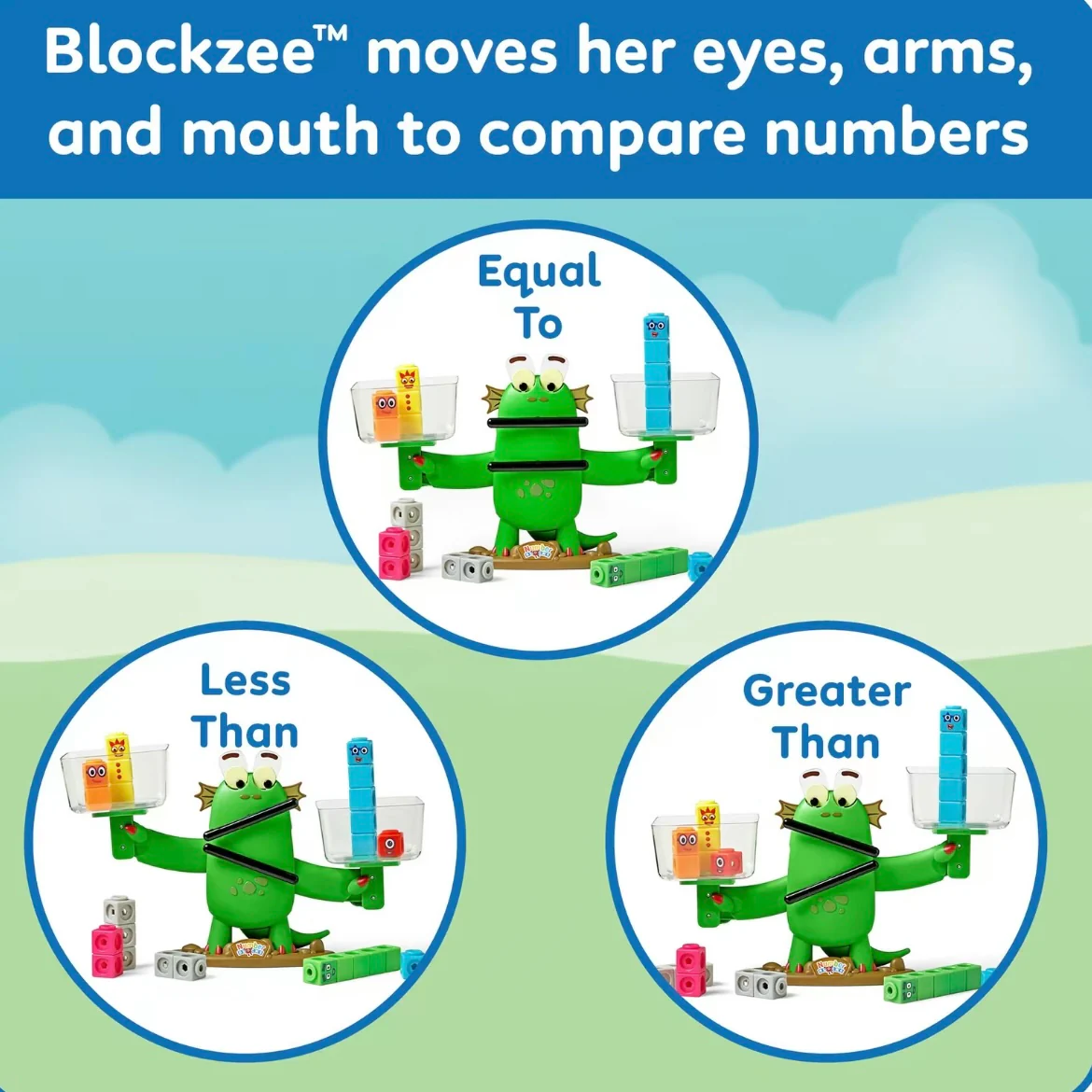 Numberblocks Blockzee Balance Activity Set, ﻿61 MathLink Cubes, Balance Scale, Educational Math Manipulatives, Numbers for Toddlers, Preschool Learning Activities, Birthday Gifts for Kids - Image 5