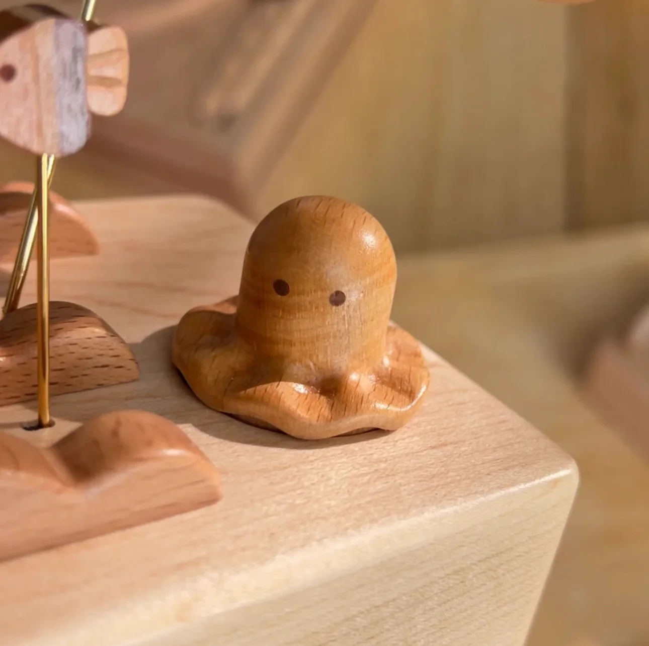 Original Ocean Series: Handcrafted Wooden Turtle Figurine in Constant Motion - Image 5