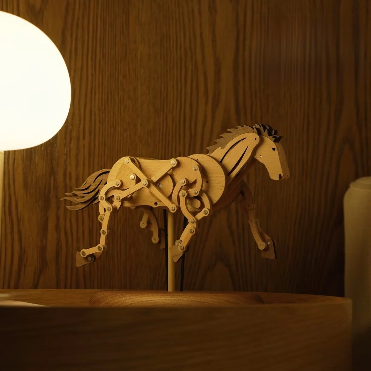 Original Galloping Horse Automata — Handcrafted Wooden Kinetic Sculpture - Image 6