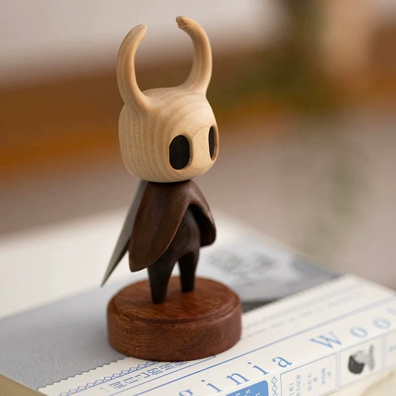 Original Handcrafted Wooden Hollow Knight Figurine – Minimalist Art Toy, Home Decor Collectible, Unique Gift for Gamers & Fans - Image 4