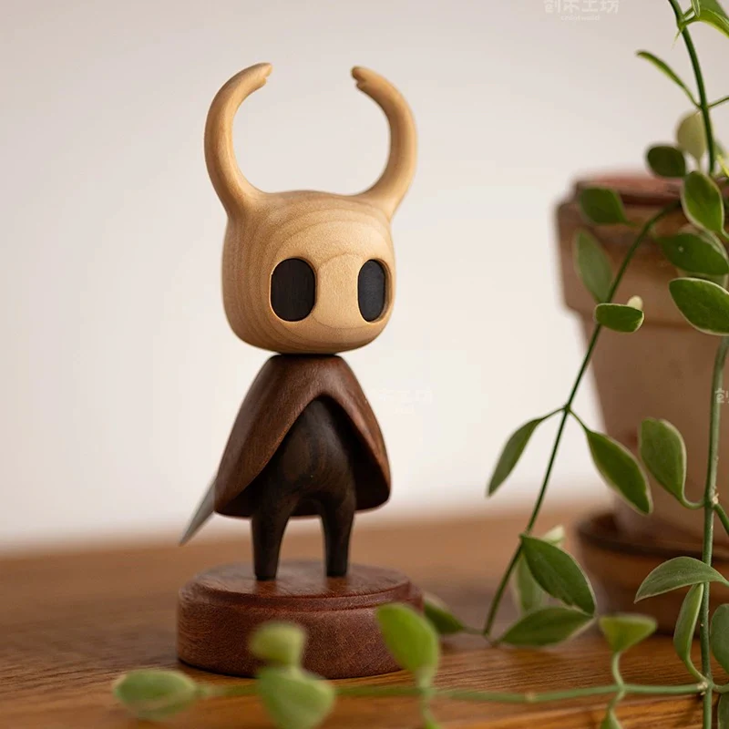 Original Handcrafted Wooden Hollow Knight Figurine – Minimalist Art Toy, Home Decor Collectible, Unique Gift for Gamers & Fans - Image 5