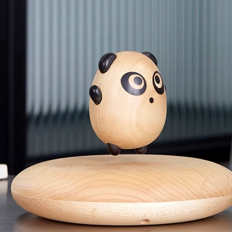 Original Handmade Wooden Craft Levitating Panda - Image 3
