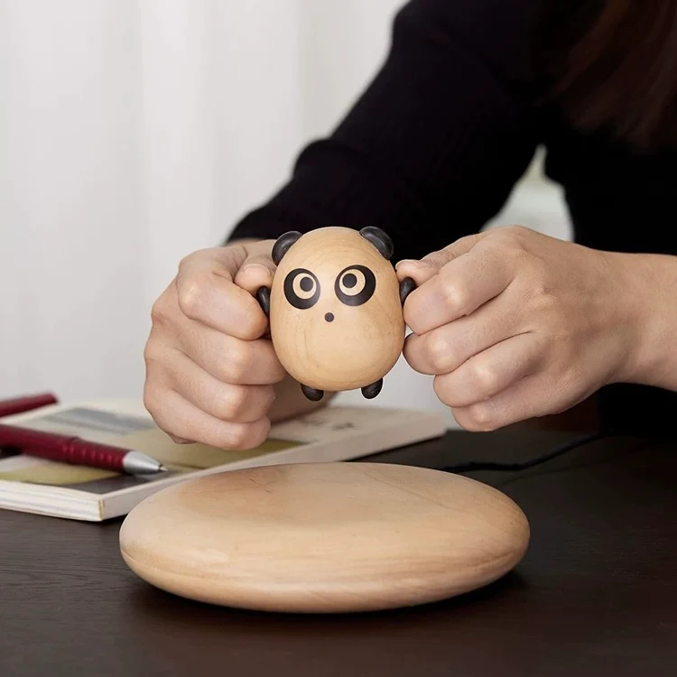 Original Handmade Wooden Craft Levitating Panda - Image 4