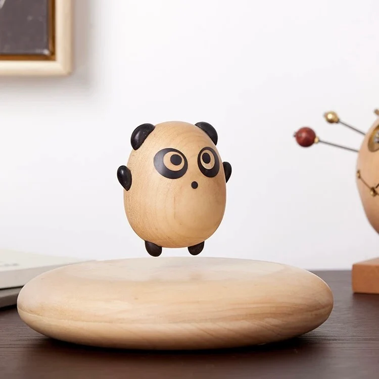 Original Handmade Wooden Craft Levitating Panda - Image 5