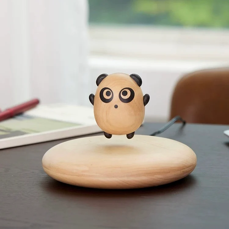 Original Handmade Wooden Craft Levitating Panda - Image 6