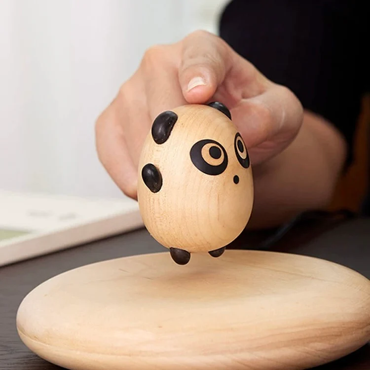 Original Handmade Wooden Craft Levitating Panda - Image 7
