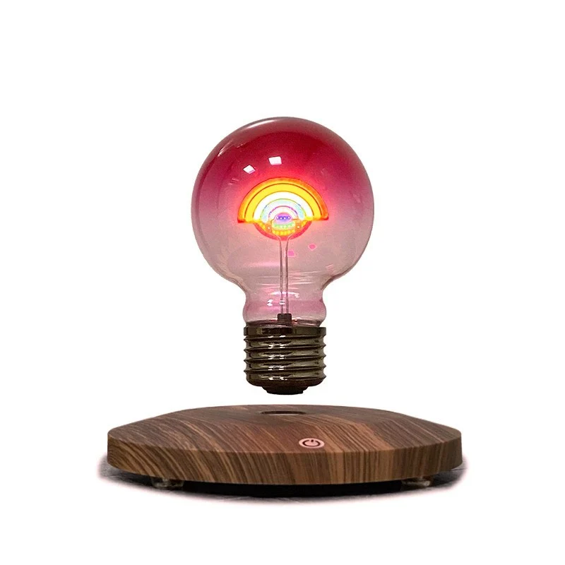 Original Anti-gravity Wood Style Levitating Rainbow Bulb - Image 3