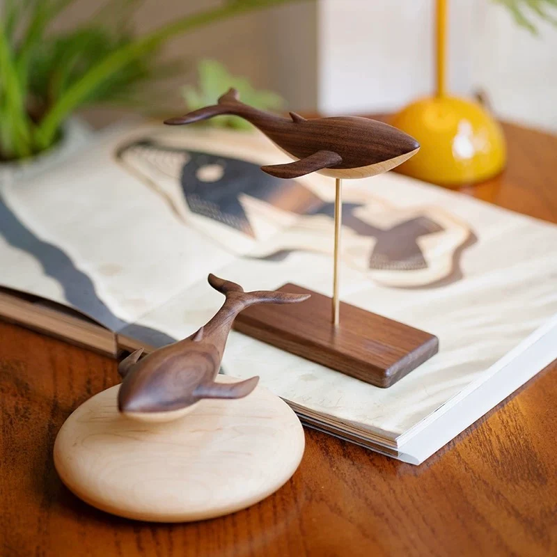 Original Handcarved Wooden Magnetic Levitating Whale - Image 3