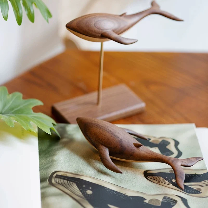 Original Handcarved Wooden Magnetic Levitating Whale - Image 4