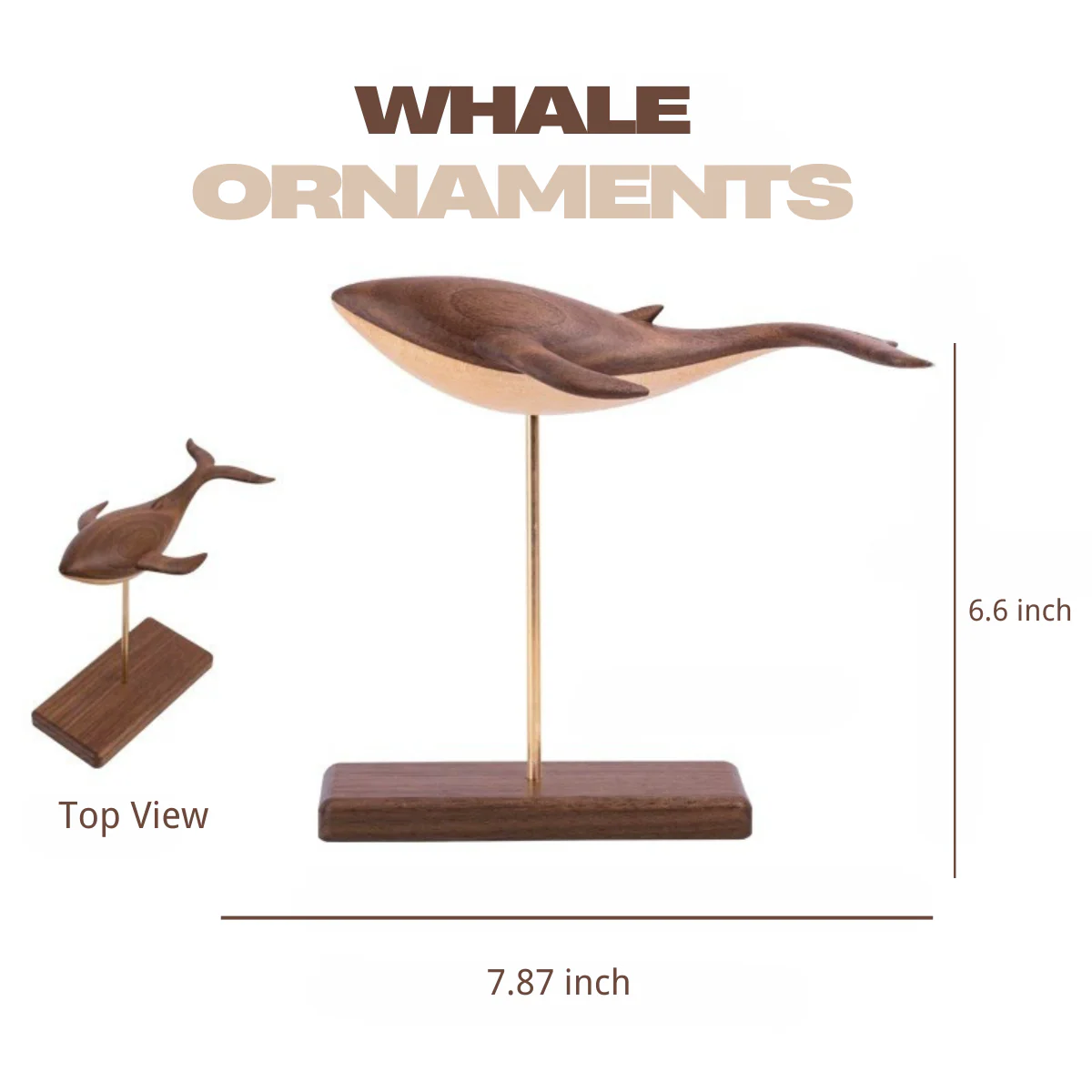 Original Handcarved Wooden Magnetic Levitating Whale - Image 8