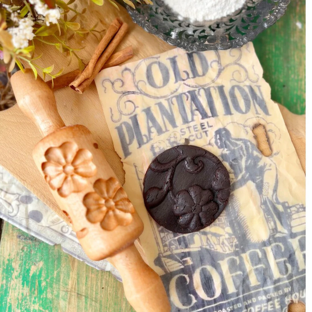 Set of 3 Small Embossed Rolling Pins with Pattern  Gift for Moms, Cookie Cutters - Image 5