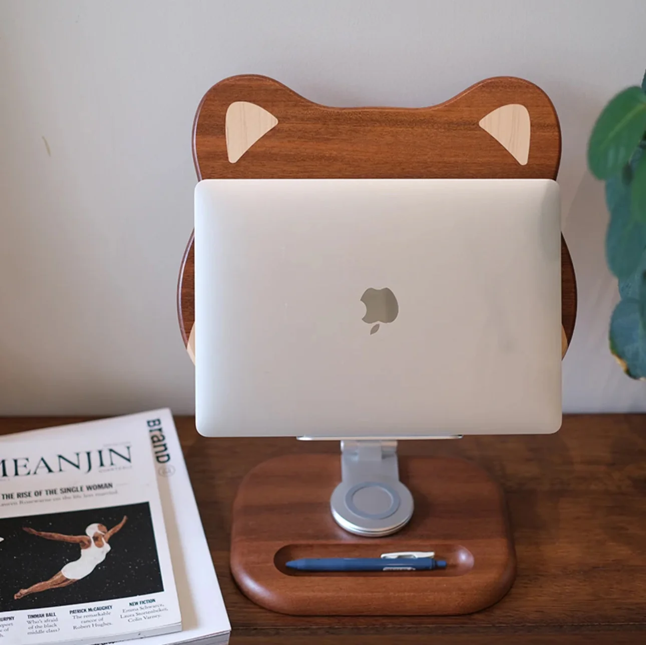 New Arrival Handmade Wooden Shiba Inu Multifunctional Holder - Perfect for supporting phones, tablets, Computers and books - Image 7