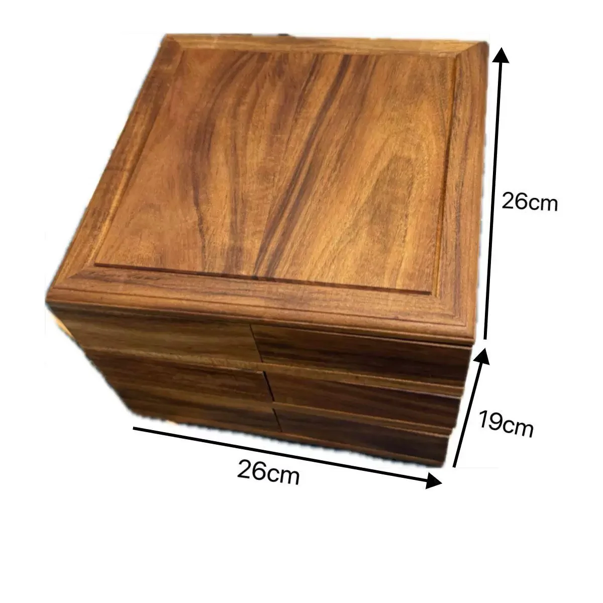 Ultra Multi-Layer Rotating Solid Wood Jewelry Storage Box - Image 5