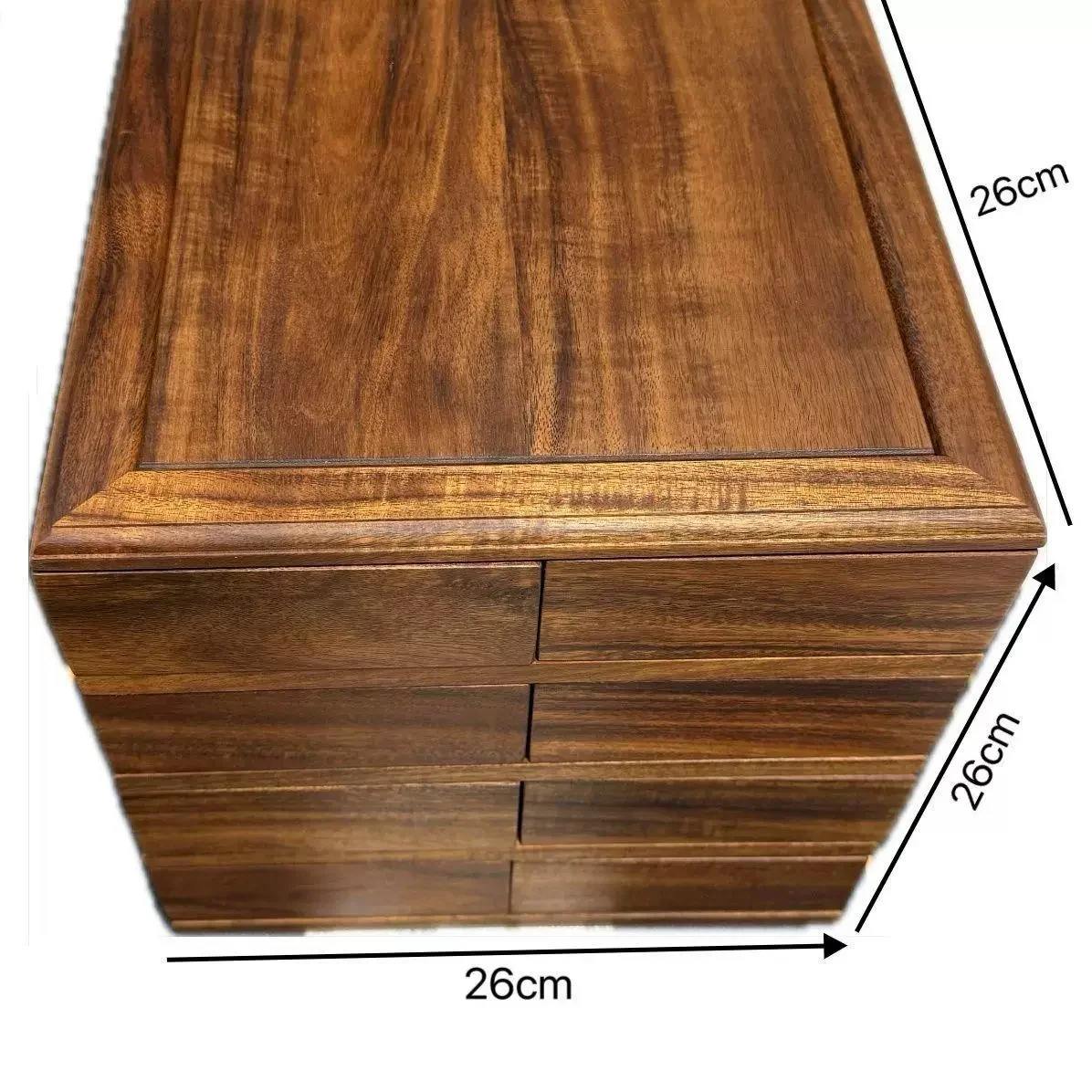 Ultra Multi-Layer Rotating Solid Wood Jewelry Storage Box - Image 6