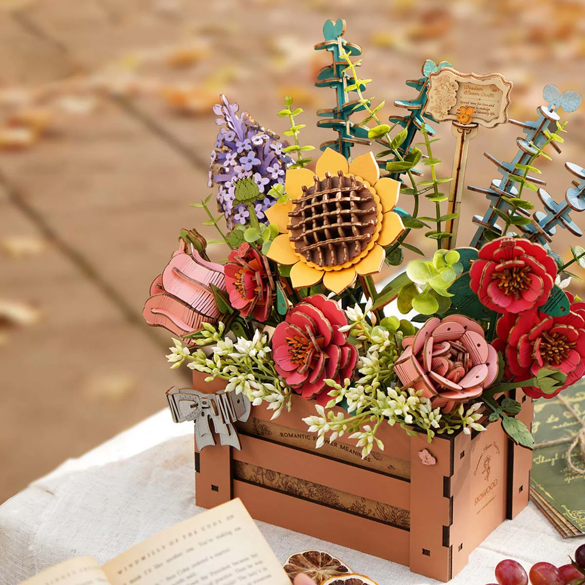 Wooden Bloom Box DIY 3D Puzzle - Image 4