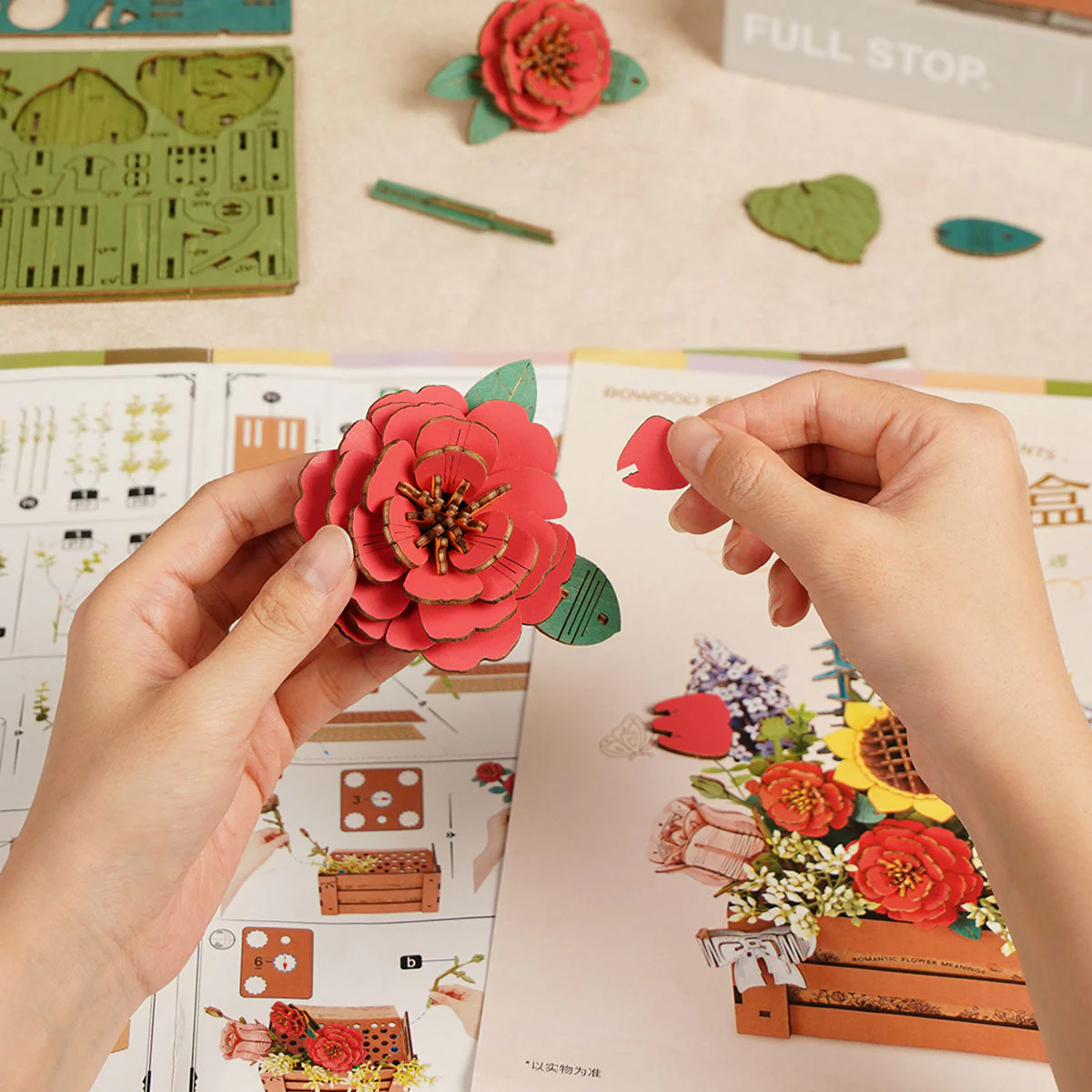 Wooden Bloom Box DIY 3D Puzzle - Image 5