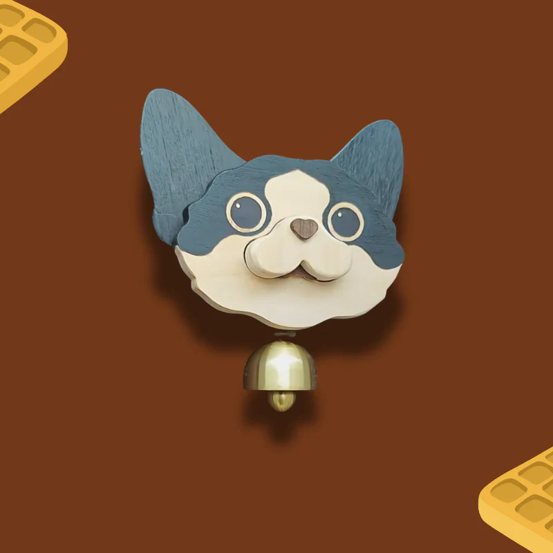Original Personalized Hand-carved Wooden Pet Doorbell - Image 4